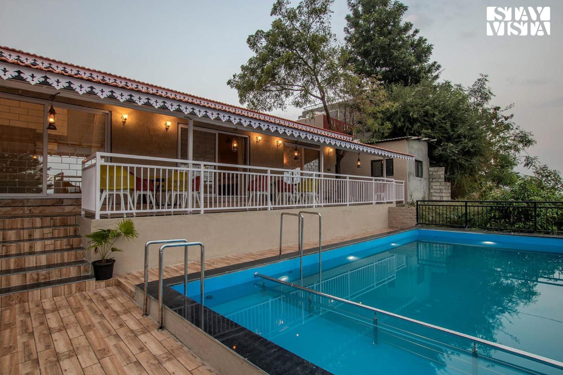 Stayvista'S Harvest Haven - Pool-View Villa With Deck & Machan Near Sula Нашик Екстериор снимка